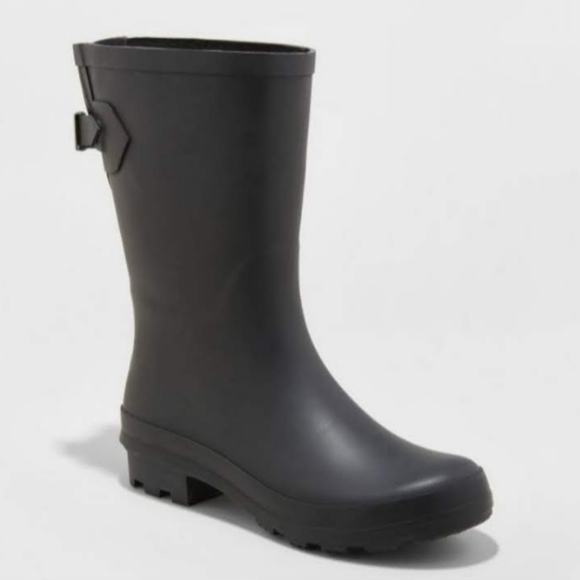 a new day Shoes - 🖤 Matte Black Classic Mid Calf Rain Boots